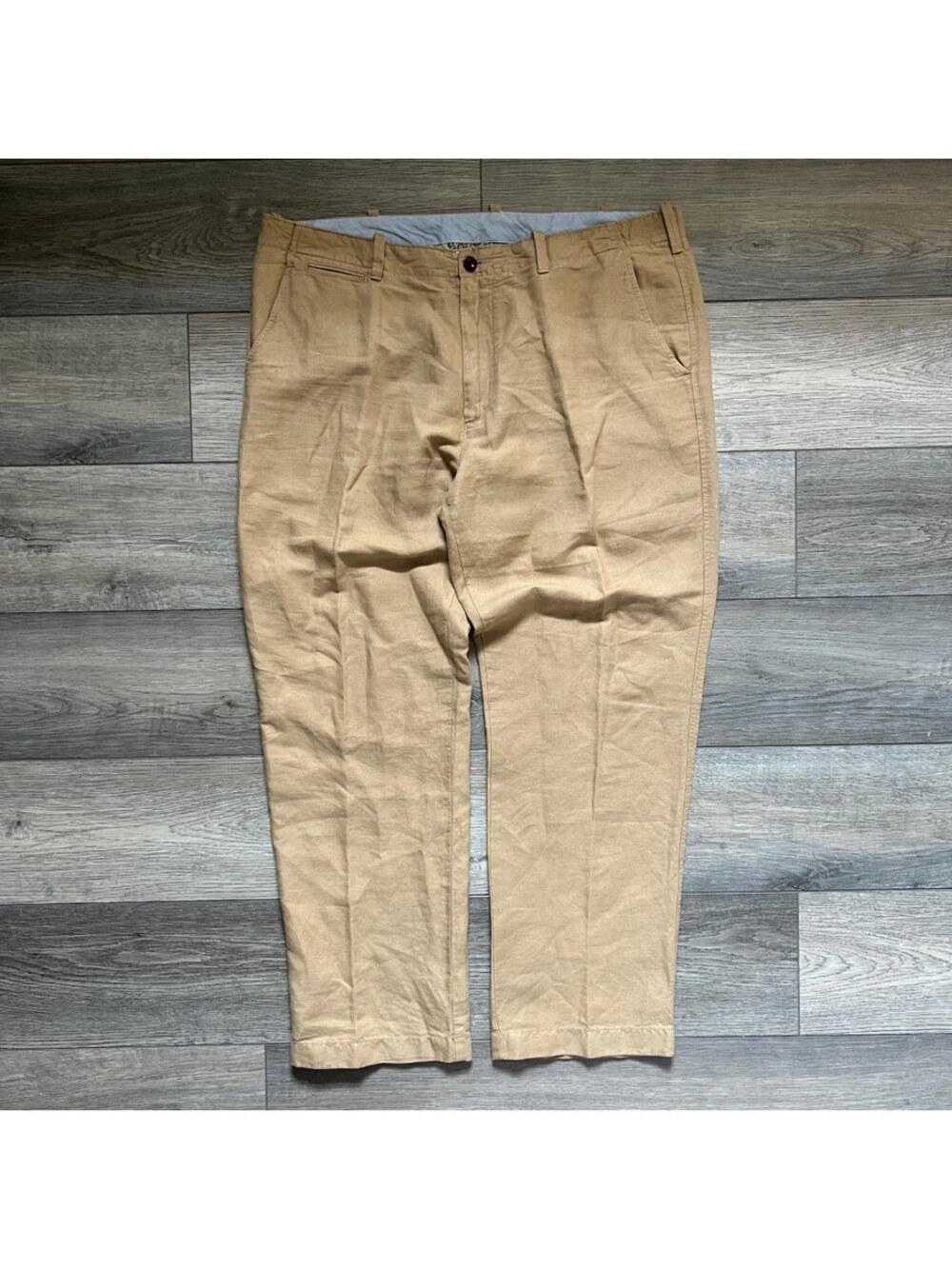 J.Crew Men's 38x30 Chino Pants Beige Khaki Linen Cotton Blend Flowy Pleated